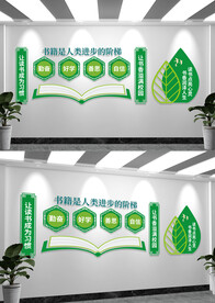 学校阅读文化墙