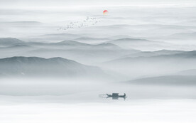 禅意水墨画背景墙