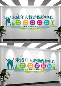 未成年救助保护中心宣传文化墙