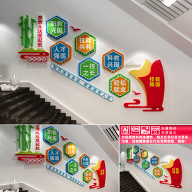 职业技能学校文化墙