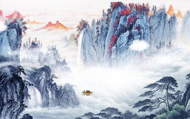 人气 简约意境山水 TIf分层