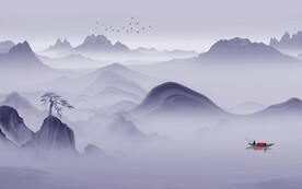 简约 最新轻奢山水 Tif分层