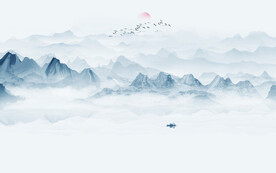 中式水墨画背景墙