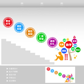 校园楼梯间文化墙