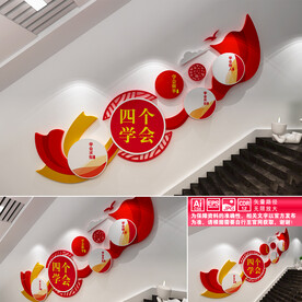 四个学会文化墙