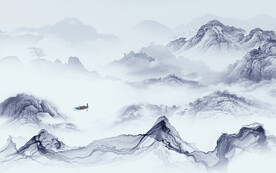 现代 中式新传山水 Tif分层