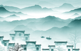 高雅 最新中式山水 tiF分层