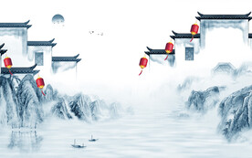 高端 最新中式山水 tiF分层