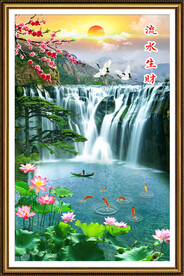 竖幅山水画