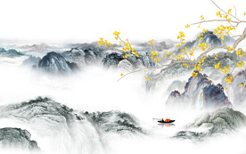 现代 新品客厅山水 Tif分层