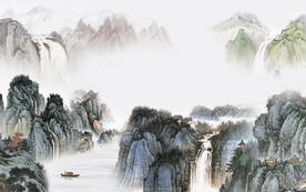 高档 意境简约山水 TIf分层