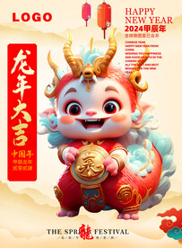 2024龙年生肖卡通春节IP