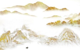 现代 金色新款山水 TIf分层