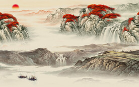 简约 高雅高端山水 Tif分层