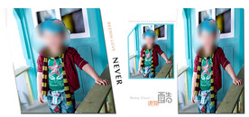 儿童影楼宝贝写真相册模板海报图