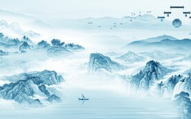 简约 清晰山水背景 TIf分层