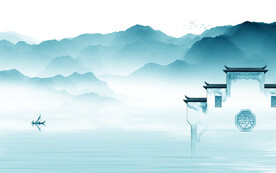 现代 清晰山水背景 TIf分层