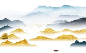 爆款 新品中式山水 TiF分层