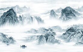 现代 新品中式山水 TiF分层