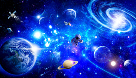 外太空星球银河黑洞宇宙星空背景