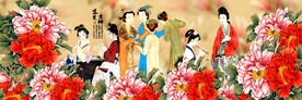 牡丹仕女图