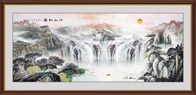 国画瀑布