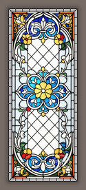 古典主义蒂凡尼教堂彩绘玻璃图案