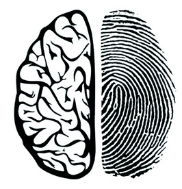 创意大脑指纹设计图案 