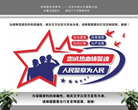 人民公安警察警队警署文化墙