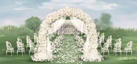 白色户外仪式区