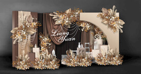 香槟色婚礼迎宾区