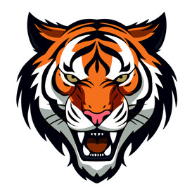 老虎头矢量图案