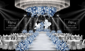 蓝色婚礼仪式区