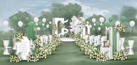 白色户外仪式区