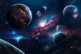 宇宙星球太空黑洞宇航员航天背景