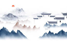 最新 中式客厅山水 TIF分层