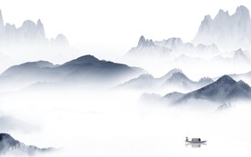 蓝色 新传意境山水 TIF分层