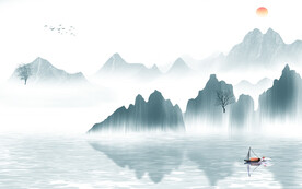 素雅 高端清晰山水 TIF分层