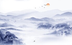 奢雅 高档山水墙画 TIf分层