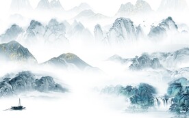 最新 简意中式山水 TIF分层