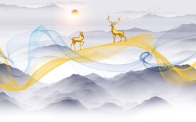 素雅 简意中式山水 TIF分层