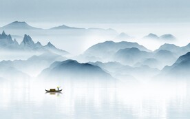 高档 简意中式山水 TIF分层