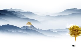 简约 高档现代山水 TIF分层