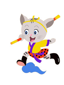 孙悟空版可爱小猫