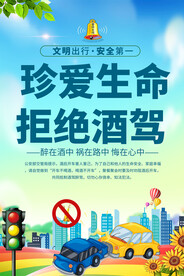 拒绝酒驾宣传海报