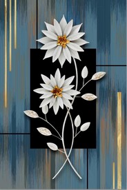 3D抽象菊花花卉玄关装饰画