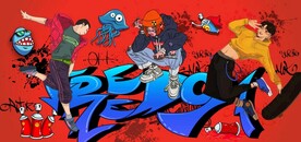 欧美风街头涂鸦餐饮酒吧背景墙