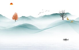 爆款 简奢高清山水 TiF分层