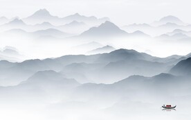 客厅 人气中式山水 TIF分层