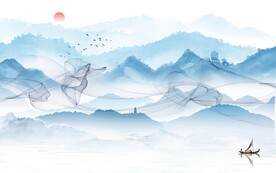 电视 高档意境山水 TiF分层